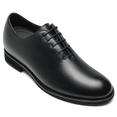 zapatos con alzas hombre - Elevadores de zapatos Oxford negros para hombre para aumentar la altura 6 CM