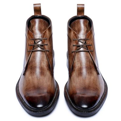 CHAMARIPA alzas para zapatos - botas chukka clásicas - Madera - 7CM más alto