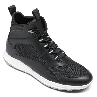 zapatillas con alzas - zapatos para hombre que aumentan estatura - zapatos de hombre de caña alta negros transpirables 7 CM