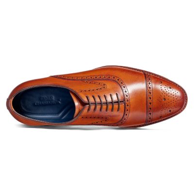 Goodyear ribeteado zapatillas con alzas - zapatos de hombre con alzas - Oxford marrón 7 CM