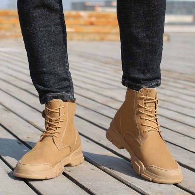 CHAMARIPA zapatos con alzas para hombre - zapatos de hombre con alzas - botas casuales 7 CM Más Alto