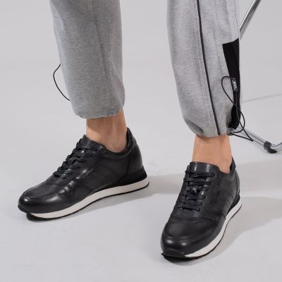 CHAMARIPA alzas para zapatos  - zapatos para ser más altos - zapatos casuales de cuero 8CM Más Alto