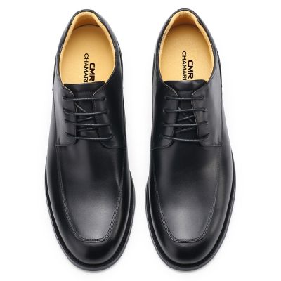  zapatos con alzas para hombre - zapatos mas altos - zapatos derbies noires 6CM