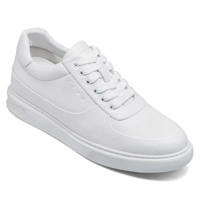 zapatillas con alzas - calzado con alzas - zapatillas blancas casuales aumentan la altura 6CM