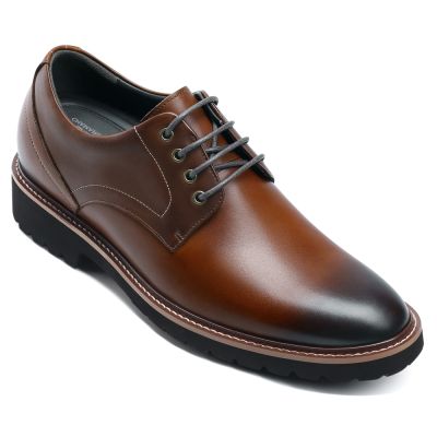 Zapatos Con Alzas de elevación formal altura aumento zapatos de vestir marrón derby zapatos 8 CM Más Alto