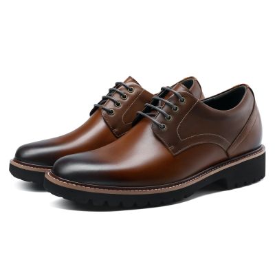 Zapatos Con Alzas de elevación formal altura aumento zapatos de vestir marrón derby zapatos 8 CM Más Alto