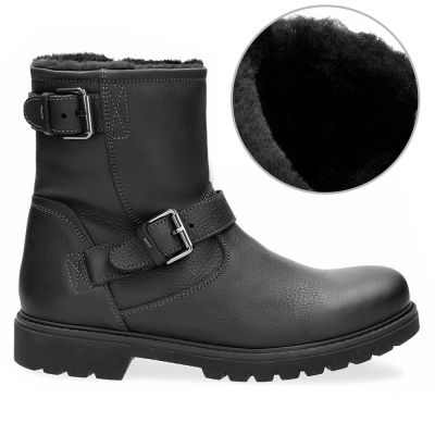 zapatos hombre con alzas - botas forradas de piel para hombre - zapatos cálidos de invierno negros 7CM