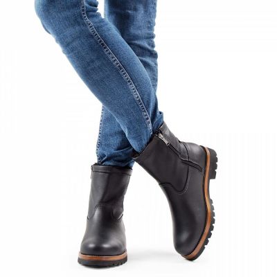 zapatos con alzas hombre - botas forradas de piel para hombre - botas casuales cálidas de invierno negro 7CM