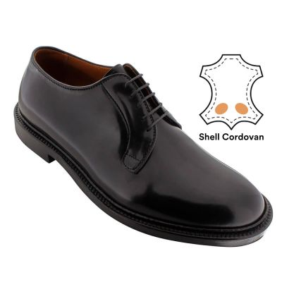 zapatos alzas hombre - zapatos de hombre con tacon - Zapatos Cordobeses Concha Negra 7 CM