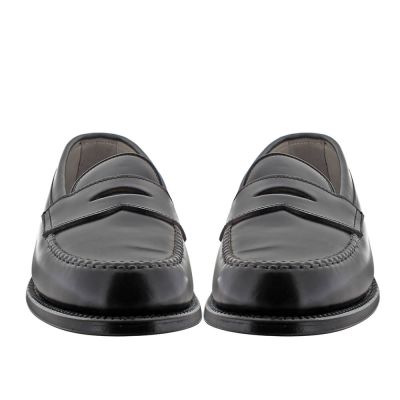 zapatos mas alto - zapatos con altura hombre - Mocasín penny cordobés concha negra 6 CM