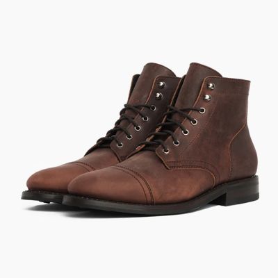 zapatos hombre altos - Botas de hombre marrones personalizadas de lujo personal hechas a mano 7CM