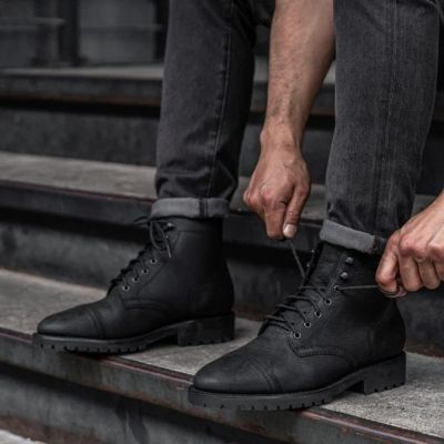 zapatos hombre con alzas - botas de hombre negras personalizadas de lujo hechas a mano 7CM