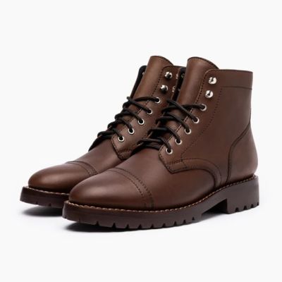 zapatos con alzas hombre - Botas de hombre marrones personalizadas de lujo hechas a mano 7CM