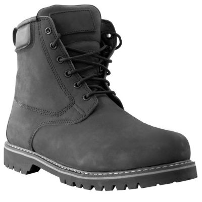 botas de moto con alzas - Botas de moto para hombre de exterior negras premium hechas a mano de 7cm