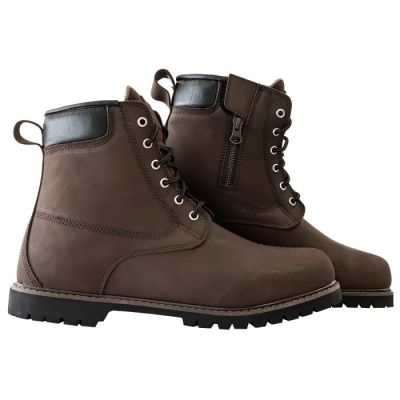 botas moto para ganar altura - Botas de moto para hombre de exterior marrones premium hechas a mano 7cm