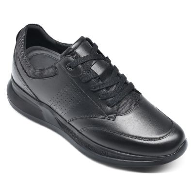 zapatos de hombre altos - zapatos para ser mas alto hombres - Zapatillas casual negras para hombres 7 CM