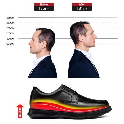 Black Height Incrasing Elevator Shoes Occident Dress Shoes