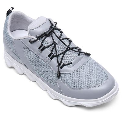 alzas para zapatos - zapatillas con alzas para hombre - Zapatillas Deportivas Transpirables Grises para Hombre 5 CM