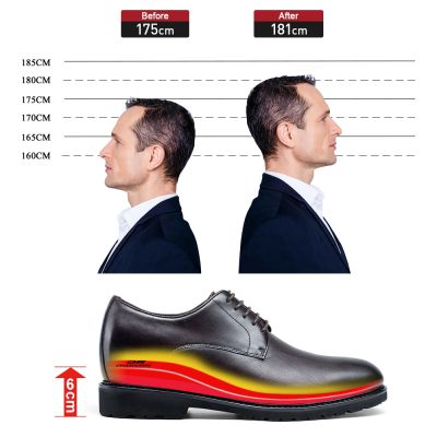 Black Height Incrasing Elevator Shoes Occident Dress Shoes