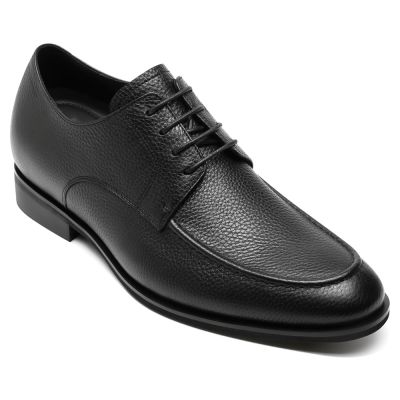 zapatos hombre con tacon - Zapatos derby negros para hombre que añaden altura 6 CM