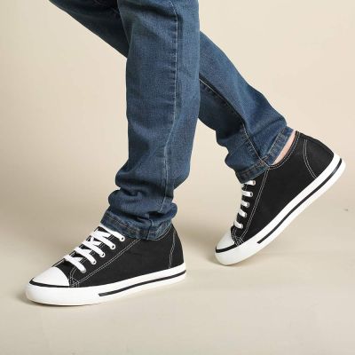 Zapatos Atléticos Lona de Mesa - Zapatos Clásicos para Parecerse más alto sólidas - 6 CM Más Alto