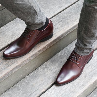 Zapatos Con Alzas - Zapatos Derby de vestir de aumento de altura para hombres, altura de aumento de 8 cm Más Alto