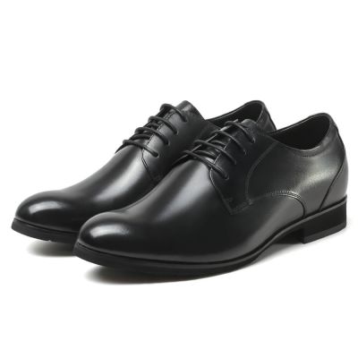 Zapatos Hombre Vestido Negros - Zapatos para Ganar Altura - 6 CM Más Alto 