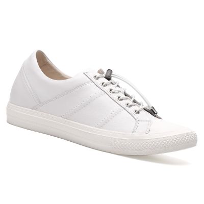 Zapatos ocasionales de plataforma alta - Zapatos Altos de hombre blancos - 6 CM Más Alto