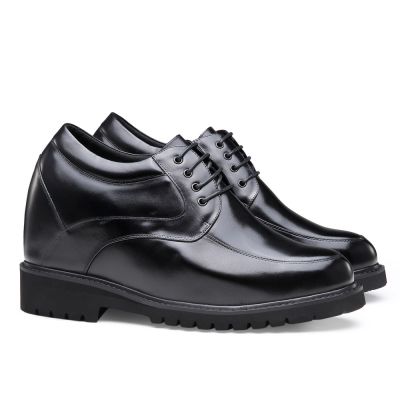 Zapatos Con Alzas Para Hombres Negros - Zapatos de Tacón Alto que le dan una Altura - 13 CM Más Alto