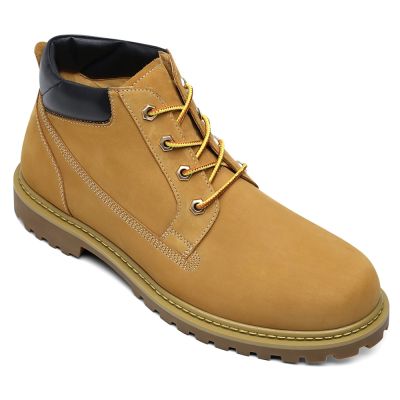 zapatos alzas hombre - Botas para caminar casuales para hombre marrones al aire libre 6cm