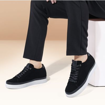 CHAMARIPA zapatos para parecer mas alto - zapatos aumentar altura - ante zapatillas de deporte 6CM Más Alto