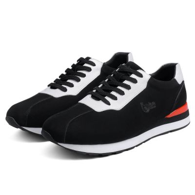 zapatos con alzas para hombre - Zapatillas de ante negras para hombre 5.5 CM