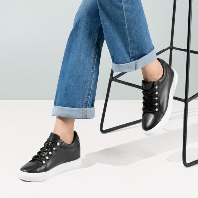 alzas para zapatos mujer - zapatillas casual negras para mujer - 6CM más alta